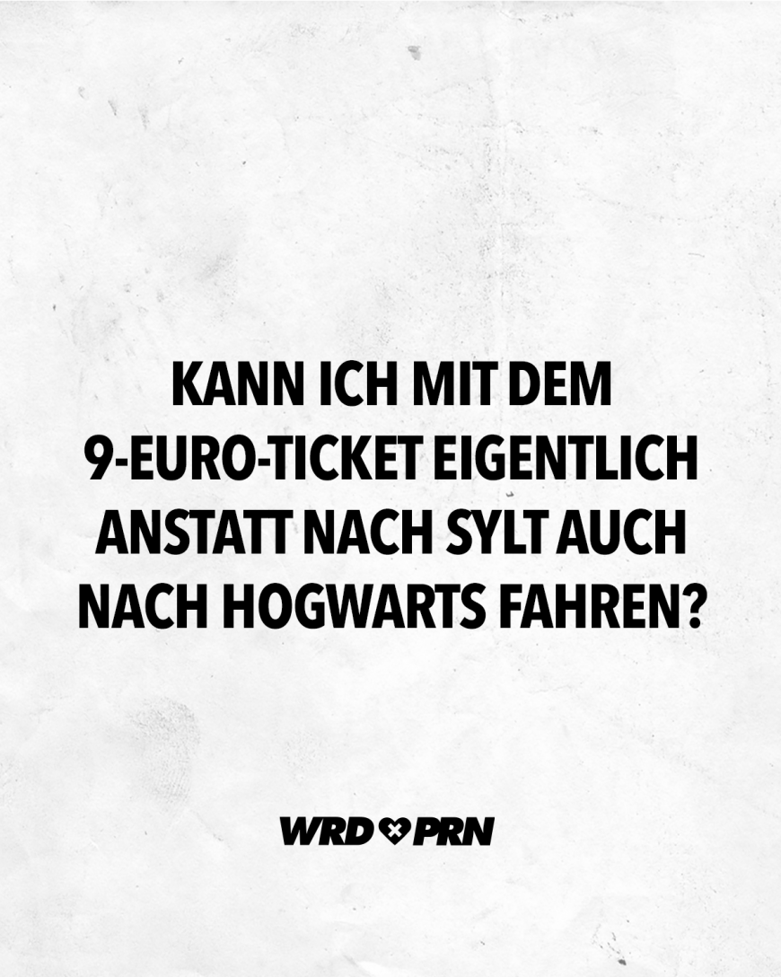 Kann ich mit dem 9-Euro-Ticket eigentlich anstatt nach Sylt auch nach Hogwarts fahren?