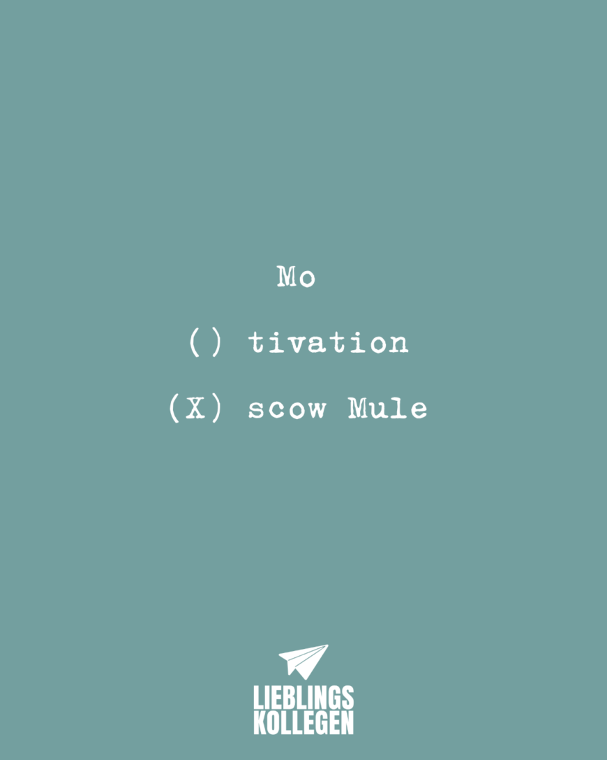 Mo [tivation] X [scow Mule]